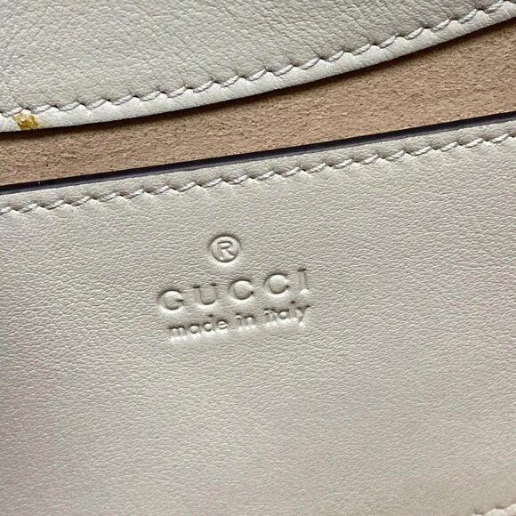 Auth GUCCI Padlock/GG Supreme 811705 Beige White PVC Leather Shoulder Bag - Picture 14 of 16